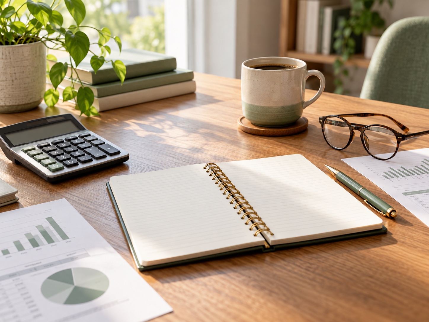 Roth IRA planning documents on a desk